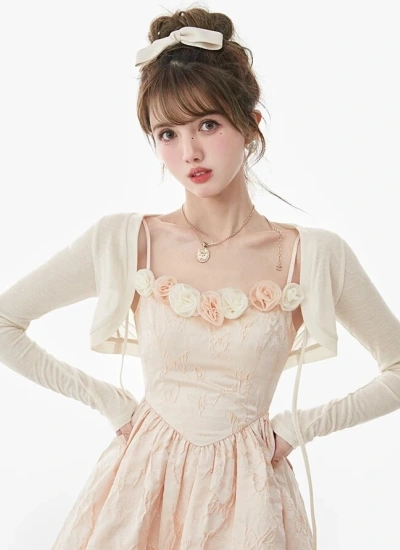 🌼2026SS 新作登場【アウター】冷感サンプロテクト タイアップアイスシルク クロップド丈カーディガン 薄型サマーアウター