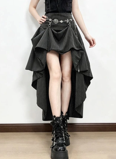 2WAY♡【スカート】エッジィギャル アシンメトリースカート ハロウィン ゴシックアシンメトリーミニスカート