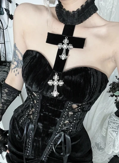 【トップス】ダークゴシック 公爵夫人風 コスプレ衣装 ブラウス  ハロウィン 仮装  大人セクシー トップス ブラック