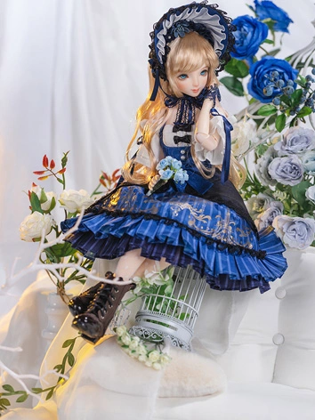 ドール服 MSDサイズ人形衣装 ブルー Alice01—1/4 scale 衣装(Rc45-4 