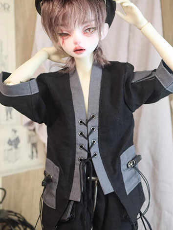 ドール用服 JK制服 スーツセット ブラック 70cm/SD/MSDサイズ